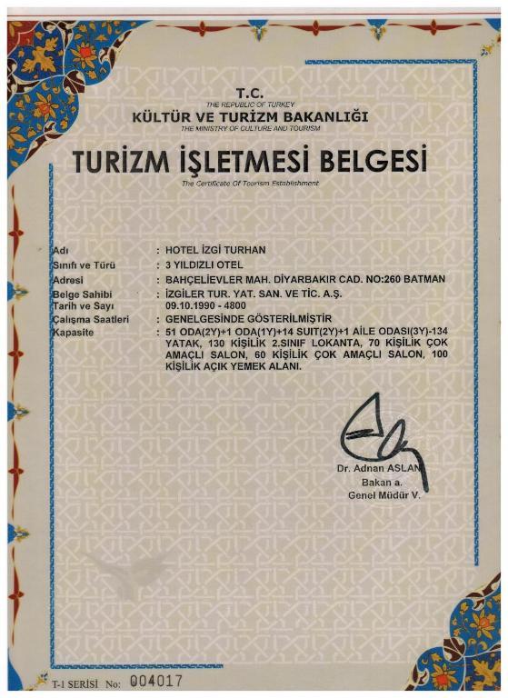 Hotel Izgi Turhan Batman Eksteriør billede